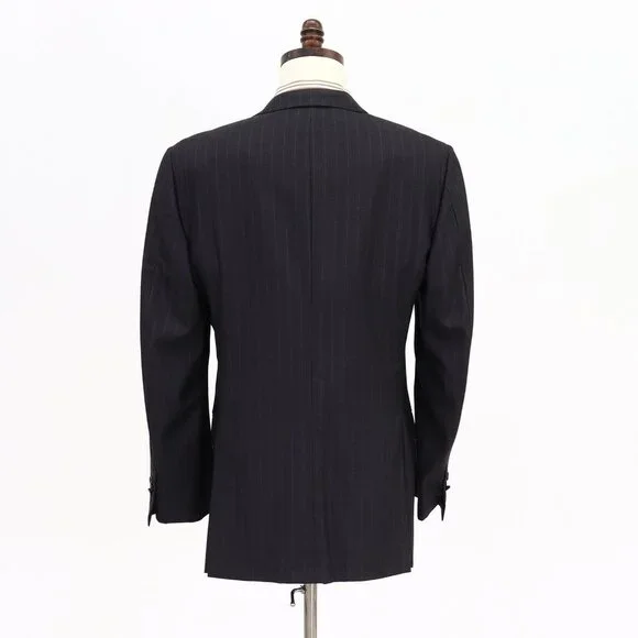 Ermenegildo Zegna 42L Gray Striped Two Button Suit Jacket O666